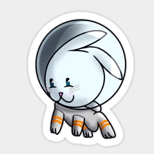 Rabbitstronaut  - rabbit astronaut pink Sticker